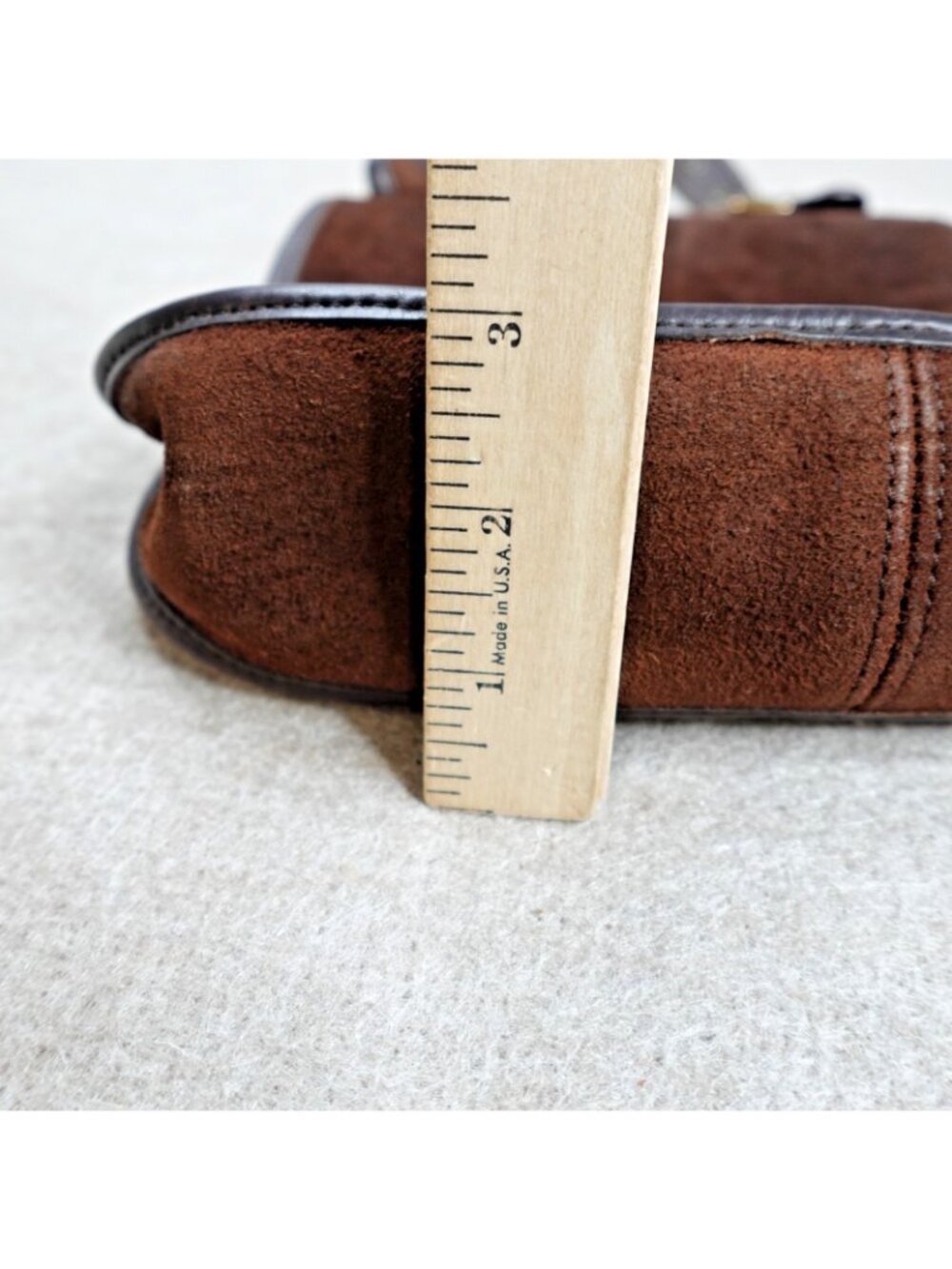 Coach Bag Brown Leather Suede Satchel Adjustable 9014 Vintage Glove Tanned - Picture 15 of 16
